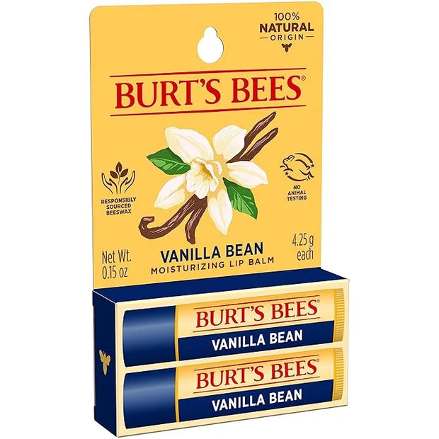 Burt's Bees Lip Balm - Vanilla Bean, Lip Moisturizer With Responsibly Sourced Beeswax, Tint-Free, Natural Origin Condition...