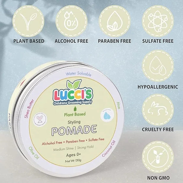 Baby Hair Gel – 5oz Plant-Based Styling Hair Pomade for Infants – No Parabens or Sulphates – Medium Shine and Strong Hold ...