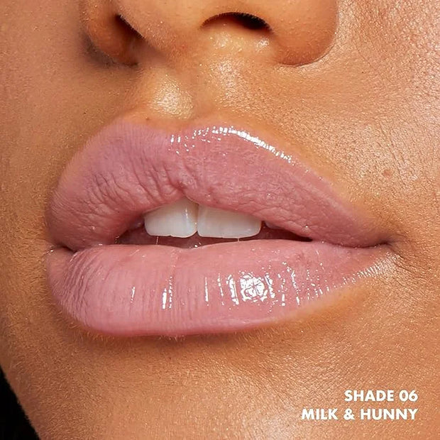 NYX PROFESSIONAL MAKEUP This Is Milky Gloss, Vegan Lip Gloss, 12 Hour Hydration - Milk & Hunny (Sheer Light Honey) - Produ...