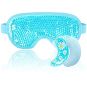 NEWGO Cooling Eye Mask Gel Under Eye Pads Set for Dark Circles, Under Eye Bags, Puffy Eyes, Migraines, Dry Eyes, Post-Surg...