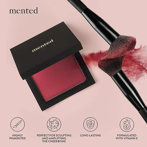 Mented Cosmetics Made in Italy, Cruelty Free Makeup, Vegan, Paraben Free, Shimmer Cheek Blush Palette for Face, Powder Fac...