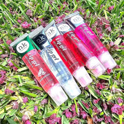 5 Pack Lip Gloss Set of Lip Gels - Clear, Watermelon, Strawberry, Cherry, and Bubble Gum Hydrating Lip Glosses with Vitami...