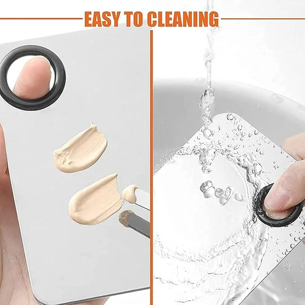 Makeup Spatula and Makeup Palette, Stainless Steel Foundation