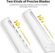 Dermaplaning Tool for Face Exfoliation, with 20 Replaceable Blades, Facial Shaver/Eyebrow Razor, Peach Fuzz Removal Eyebro...