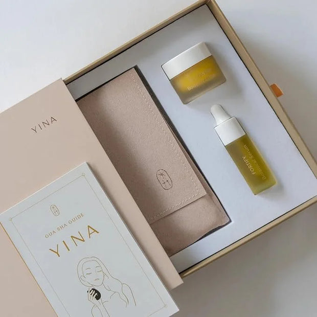 YINA - Gua Sha Discovery Set With Nourish Botanical Serum | Sustainable, Cruelty-Free, Clean Skincare - Product Image