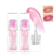 2PCS Color Changing Lip Oil,pink Big Brush Head Long Lasting Moisturizing Smooth Non-Sticky Transparent Plumping Lip Glow ...