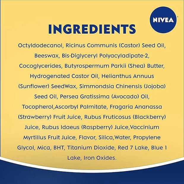 NIVEA Lip Balm, Blackberry Flavored Tinted