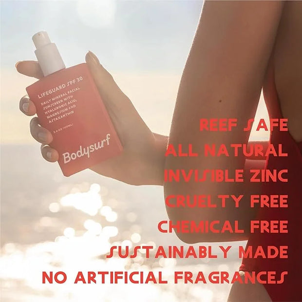 Premium Sheer Mineral Sunscreen for Face - SPF 30 Sunscreen Moisturizer Face, Zinc Oxide Sunscreen, Reef Safe Sunscreen, T...