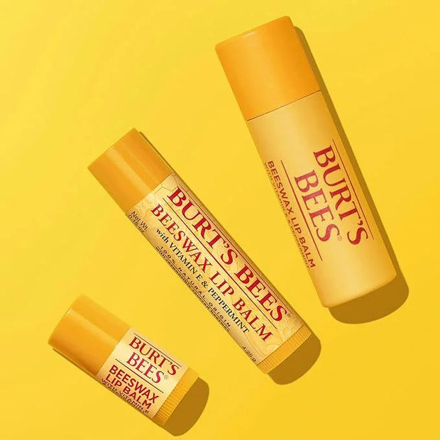 Burt's Bees Lip Balm - Original Beeswax 12 Count Pack in Bulk, Lip Moisturizer With Responsibly Sourced Beeswax, Tint-Free...