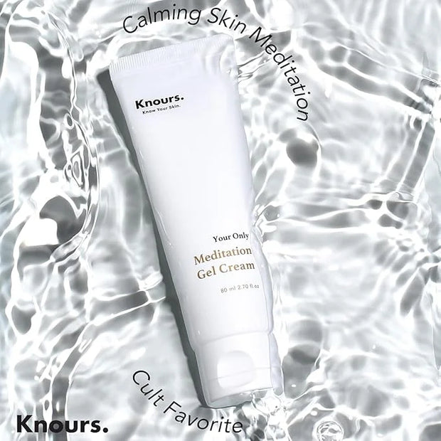 Knours. Light Weight Water Based Gel Moisturizer, Vegan Peppermint Squalane & Ceramide NP Hydrating Soothing Cooling (80ml...