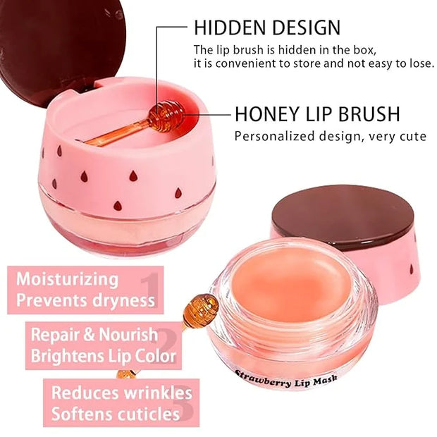 3 PCS Bee Lip Balm Honey Wrinkle