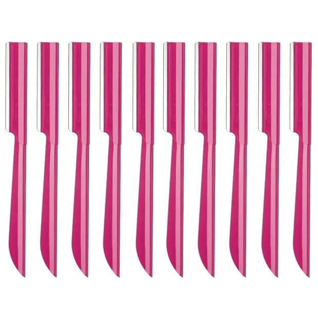 Eyebrow Razor, Eyebrow Razor Shaper for Men and Women, Grooming Shavers (red-10pcs) - Product Image