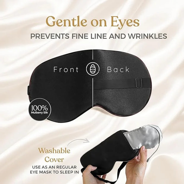 Heated Eye Mask for Dry Eye Relief - Stye Treatment, Warm Compress for Sinus, Electric Warming Patch With Moist Heat - Bla...