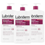 Lubriderm Advanced Therapy Fragrance-Free Moisturizing Lotion with Vitamins E and Pro-Vitamin B5, Intense Hydration for Ex...