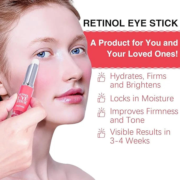 Retinol Eye Stick, Retinol Eye Cream, Under Eye Brightener Stick for Dark Circles, Eye Cream Anti Aging, Eyes Treatment Pr...