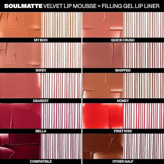 Morphe Soulmatte Velvet Lip Mousse Matte Lipstick - Air-Whipped, Soft Matte Lip Makeup with Vitamin E to Hydrate, Soften a...