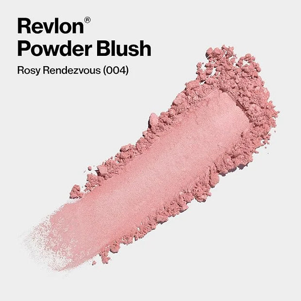 Revlon Powder Blush Face Makeup, High Impact Buildable Color, Lightweight & Smooth Finish, 004 Rosy Rendezvous, 0.17 oz - ...