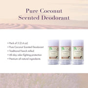 A La Maison Coconut Aluminum Free Deodorant for Women and Men - Natural Deodorant (3 Stick Bulk Pack) - Product Image