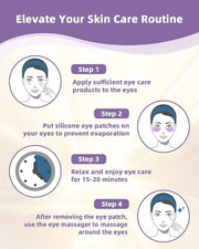 2 Pairs Reusable Under Eye Wrinkle Patches Silicone Mask, Plump Fine Lines & Wrinkles, with Metal Eye Cream Applicator, Ti...
