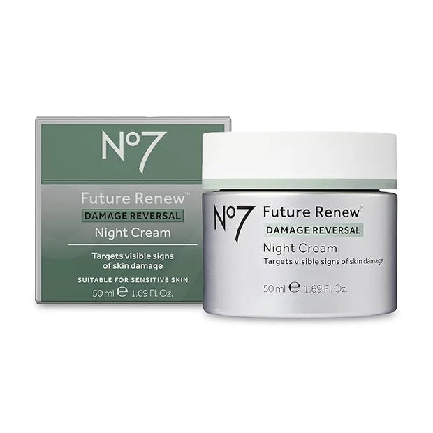 No7 Future Renew Damage Reversal Night Cream - Hydrating Face Moisturizer & Firming Cream to Reverse Visible Signs of Skin...