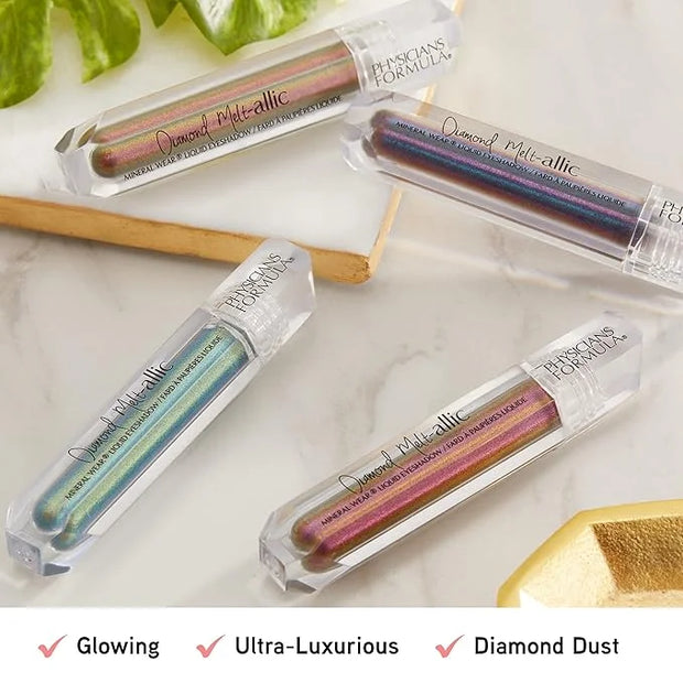 Cream Eyeshadow By Physicians Formula Mineral Wear Diamond Metallic Liquid Eyeshadow Beam of Blue - Product Image