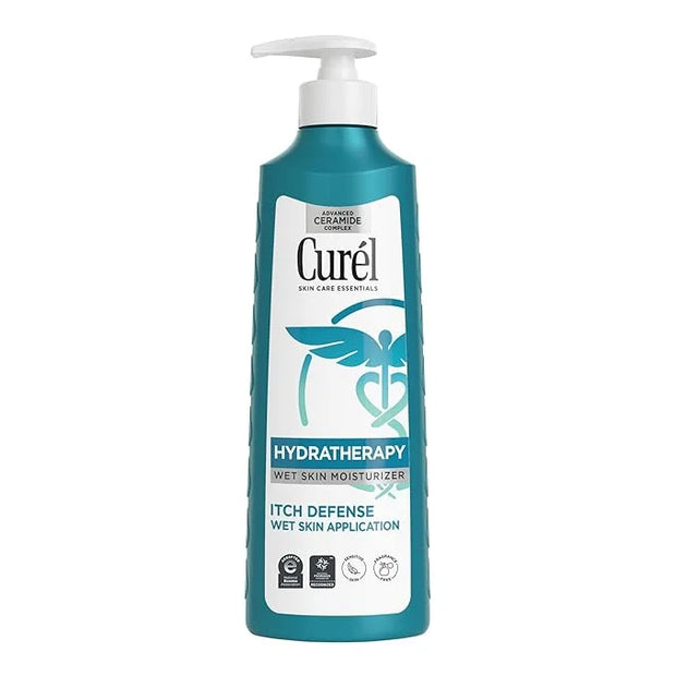 Curel Hydra Therapy, Itch Defense Moisturizer, Wet Skin Lotion, with Advanced Ceramide Complex, Vitamin E, & Oatmeal Extra...
