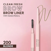 Covergirl Clean Fresh Brow Nano, 200 Blonde, Eyebrow Pencil, Ultra-Precise Tip, Waterproof, Transfer-Resistant, Built-In S...