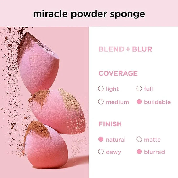 Real Techniques Ultimate Makeup Sponge Trio, Makeup Blending Sponges, For Liquid, Cream, & Powder Products, Powder & Found...