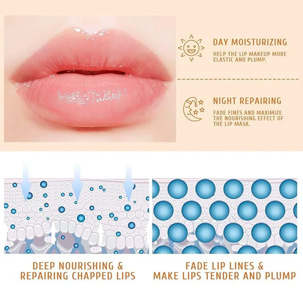 4Pcs Honey Strawberry Lip Balm Honey Exfoliator