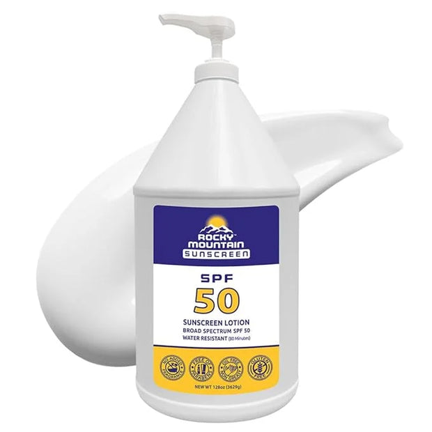 Rocky Mountain Sunscreen SPF 50 Gallon Lotion | Broad Spectrum UVA/UVB Protection | Hawaii 104 Reef Act Compliant (Oxybenz...