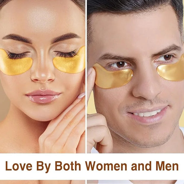 30Pcs Under Eye Collagen Patches, Moisturizing 24K Gold Eye Mask, Eye Patches for Puffy Eyes and Dark Circles, Under Eye M...