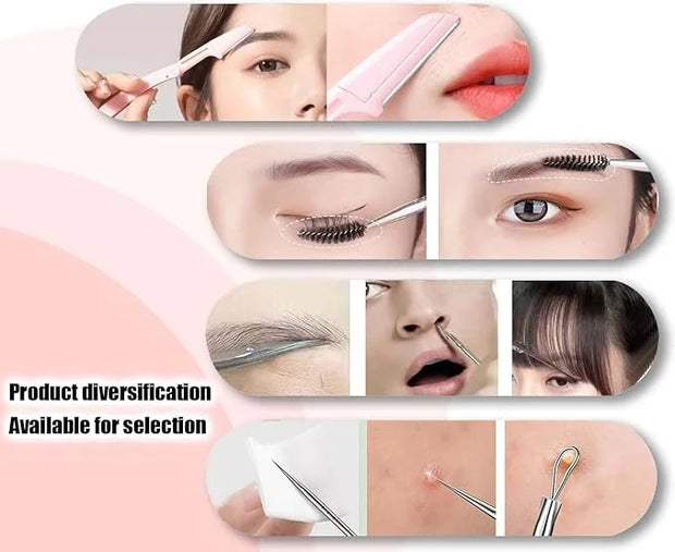 [9+1 PCS] Tweezers Kit, Tweezer for Women Facial Hair, Professional Tweezers Set, Eyebrow Tweezer, Professional Stainless ...
