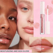 pink Honey Lip GlossTinted Glitter Lipgloss Lip Oil Teens Moisturizing Lipstick Lip Balm High Shine And Vegan Plumping Lip...