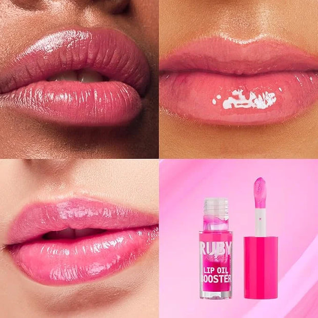 Ruby Kisses Lip Oil Booster, Hydrating Lip Gloss with Nourishing Natural Oil Blend, Jumbo Wand for Easy Application, Non-S...
