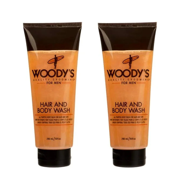 Woody's Hair and Body Wash for Men – 2-in-1 Sulfate-Free Cleanser & Body Wash, Deep Cleansing, Hydrating, Fresh Scent, 10 ...
