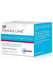 Hyaluronic Acid Night Cream for Face and Neck with Collagen, Manuka Honey, Plant Extracts & Vitamin E | Plant Based Formul...