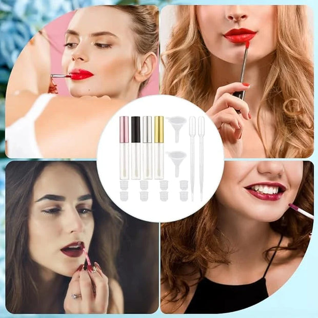 GORGECRAFT 8PCS 10ml Empty Lip Gloss Tubes with Wand Tip Refillable Lipgloss Balm Bottle Clear Plastic Cosmetic Gloss Cont...