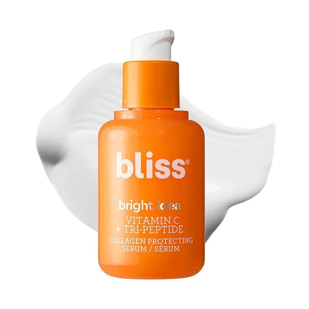 Bliss Bright Idea Vitamin C + Tri-Peptide Collagen Brightening Face Skincare Serum - Anti Aging, Reduces Dark Spots, Boost...