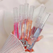 2Pcs Plumping Lip Gloss, Lustrous Dewy Finish Moisturizing Shimmer Color Changing Lip Stain Tinted Lip Balm Long Lasting N...
