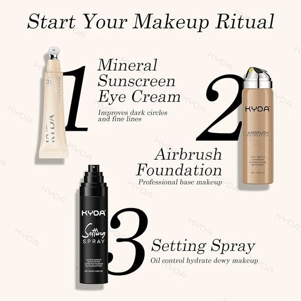 KYDA Mineral Sunscreen Eye Cream, 3-in-1 Anti-Aging Eye Cream, SPF 35, for Dark Circle and Fine Lines, Pink - Product Image