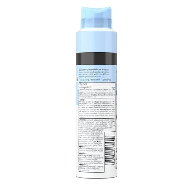 Neutrogena Ultra Sheer Body Mist Sunscreen Spray, Broad Spectrum SPF 70, Lightweight Spray Sunscreen, Non-Greasy & Water R...