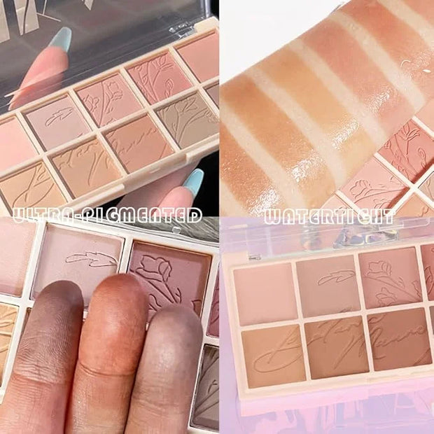 evpct 10 Colors Matte Nude Eye Shadow Palette Makeup for Older Women, Nude Brown Pink Cocoa Taupe Mauve Neutral Matte Crea...