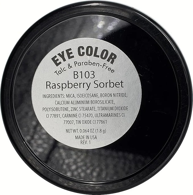Raspberry Sorbet Fuchsia Pink Red Shimmering Opaque Pressed Powder Single Vegan Eyeshadow; Talc, Paraben & Cruelty Free - ...