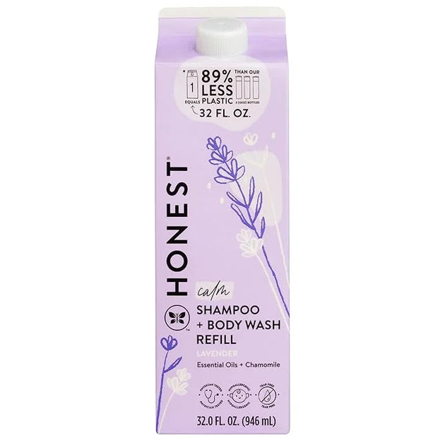The Honest Company 2-in-1 Cleansing Shampoo + Body Wash Refill Carton | Gentle for Baby | Naturally Derived, Tear-free, Hy...