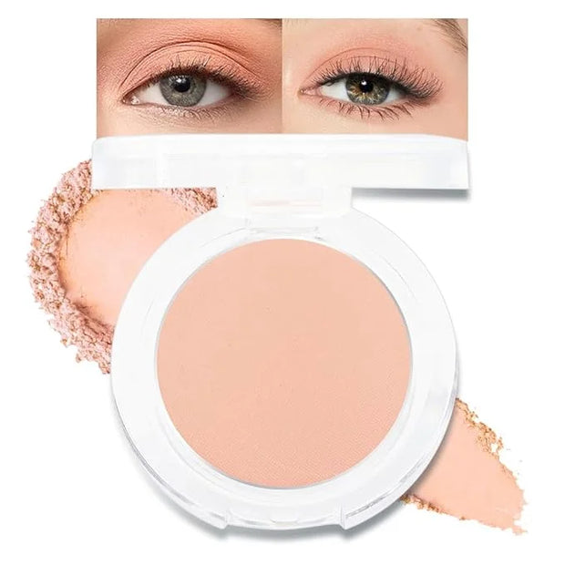 Single Mini Pressed Eyeshadow Makeup Palette, Nude Skin Color Sparkle Shimmer Glitter Monochrome Cream Eye shadows Palette...