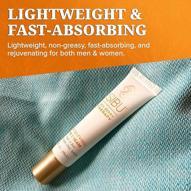 sibu Age-Defying Eye Cream, Made with Premium Himalayan Sea Buckthorn & Hyaluronic Acid (0.5 oz) – Smooths Eye Wrinkles & ...