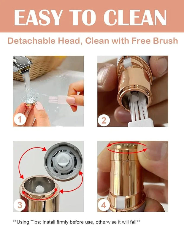 Facial Hair Remover and Eyebrow Trimmer - 2 in 1 Facial Hair Removal Epilators for Women - Rechargeable Travel Face Hair R...