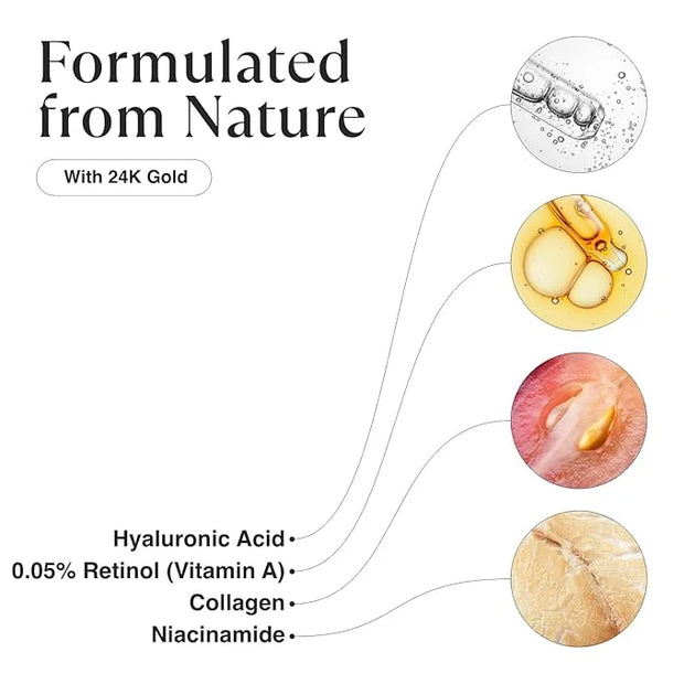 MATKAS Retinol Renewal Gold Under Eye Mask - 20 Pairs, Best Eye Patches for Puffy Eyes and Dark Circles, Collagen Under Ey...