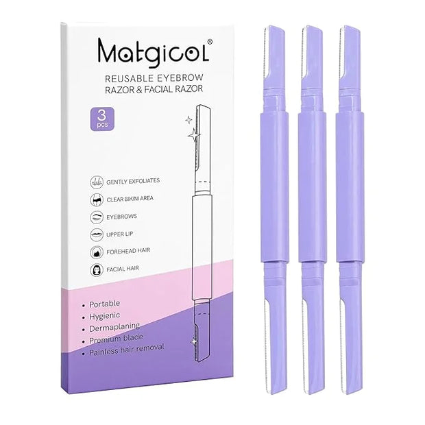 Dermaplane Razor for Women Face & Eyebrow - Dermaplaning Tool for Peach Fuzz Facial Hair Removal,High Precision Blade for ...