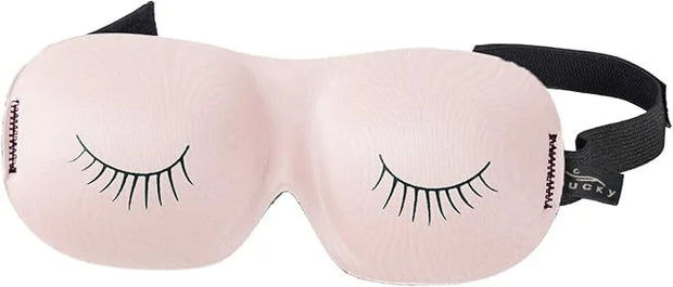 Bucky Ultralight Comfortable Contoured Travel and Sleep Eye Mask, Strawberry Eyelash, One Size - Product Image